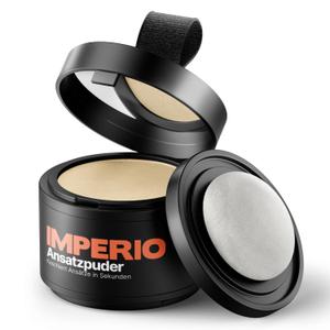 IMPERIO Root Touch Up Hair Powder for Concealing Hair Loss instantly - Hairline Powder for Women & Men - Water resistant Root Cover Up for Thinning Hair in Premium Hairdressing Quality (Light Blonde)
