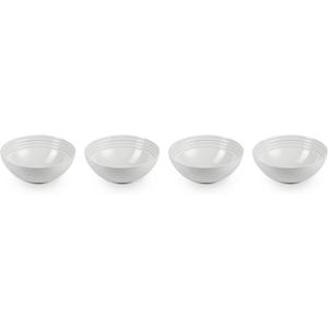 Le Creuset Stoneware Set of 4 Soup Bowls, 22 oz. (6.25") each, White