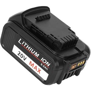 Battery 20v Replacement for Dewalt: Lithium ion Batteries 8.0 ah 20 Volt Max XR Compact Pack Compatible with 5ah 6ah DCB205 DCB200 DCB203 DCB206 DCB208 20volt Cordless Power Tools