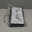 Black Lamp Shades Set of 2, Large Rectangle Lampshades Replacement, 16"L x 8"W x 10"H, Fabric Lamp Shade for Table Lamps Floor Lamps, Spider, Harp Holders Included, Easy Assembly Required