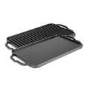 Lodge Chef Collection 19.5 x 10 Inch Cast Iron Reversible Grill/Griddle, Made in USA