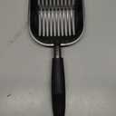 WePet Cat Litter Scoop, Non-Stick Plated Aluminum Alloy Sifter, Kitty Durable Metal Scooper, Deep Shovel, Long Handle, Kitten Pooper Lifter, Size Large, Coated Black Body with Black Handle