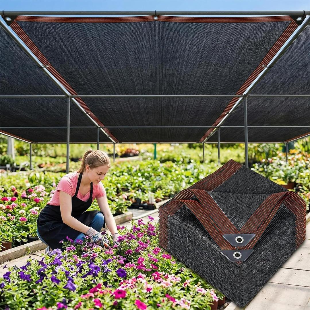 Sukh Shade Cloth for Garden - 70% Sunblock Shade Cloth for Garden Black Mesh Tarp 6.5 x 10 FT Sun Shade Cloth Sun Cover Sunshade Net for Outdoor, Patio, Plant, Greenhouse