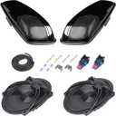 5x7 Saddlebag Speaker Lids Kit w/Speakers & Grills fit for Harley Touring Electra Glide Road Glide Road King Street Glide Ultra Limited 2014-2023 Hard Saddlebag Audio Lid Replacement