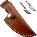 6 Inch PU Leather Knife Sheath for Matsato Knives, Universal PU Leather Sheath with Belt Loop for Kitchen Chef and Boning Knives, Suitable for Knives with Blade Lengths of 6in/15.24cm or Less (Dark brown 1pcs)