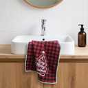 Red Black Buffalo Plaid Merry Christmas Jingling Bell Kitchen Towels Dish Towels, 17x27 Inch Daily Seasonal Winter Decoration Hand Towels Set of 2,Microfiber Farmhouse Decor Tea Towels