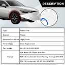 Fender Trim, Compatible with Mazda CX-3 2016-2022 2.0L l4, Front Passenger Side Replace# MA1291104 D10E51W20C, Front Wheel Fender Opening Arch Molding Trim