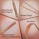 MasterMedi Tongue Scraper with Case Easy to Use Tongue Scraper for Adults, Tongue Cleaner for Oral Care & Hygiene Copper Set of 2 (with Travel Case)