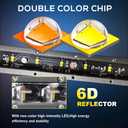 CO LIGHT Led Light Bar Single 50 inch Slim Single Row Lightbar Driving Combo Beam Off Road Fog Work Lights with Mounting Brackets & 6D Reflectors for Truck, Car, Cabin, Boat, ATV, UTV