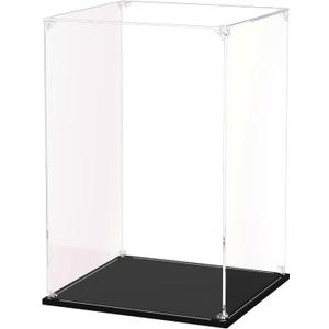 Clear Acrylic Display Case, Self-Assemble Showcase for Collectibles, Action Figures, Dolls, Toys - Alternative Glass Box for Commemorative Gifts (7x7x12inch,18x18x30 cm)