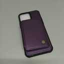 Compatible with Magsafe for iPhone 13 Pro Max Wallet Case Magnetic Card Holder, RFID Blocking 2 in 1 Detachable Kickstand Shockproof Case for Women Men, Purple