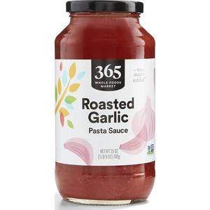 2 x 365 by Whole Foods Market, Roasted Garlic Pasta Sauce, 25 Ounce (EXP 07/22/26)