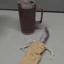 20 oz tumbler with handle, Lids and Straw, insulated Stainless Steel Coffee Mug, Keeps Drinks Cold up to 12 Hours, Fits in Car Cup Holder, 100% Leakproof, Iced Tea or Coffee, Smoothie(Ash Rose)