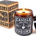Candle Theory Fresh Shave Scented Candle for Men 7.6 Ounce, Crackling Wick Man Candles for Home