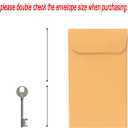 Xxcxpark 500 PCS #7 Coin Envelopes, 3.5 x 6.5 inches Brown Kraft Envelopes Classic Small Parts Envelopes with Self Adhesive Gummed Flap for Coins, Cash, Credit Cards, Seeds