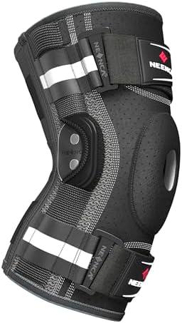 NEENCA Professional Knee Brace for Knee Pain, Hinged Knee Support with Removable Dual Side Stabilizers, Strong Stability for Joint Pain Relief, Arthritis, Meniscus Tear, ACL, PCL, MCL, Runner, Workout, Size M