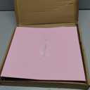 Mublalbum 12x12 Inch Large 3 Ring DIY Scrapbook Photo Album with 40 Plastic Sleeves 80 Pages Linen Cover Folder Binder for Baby Travel Wedding Couple Anniversary and DIY Projects (Pink)
