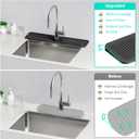 24 Inch Longer Faucet Mat for Kitchen Sink, 5 Slope Fast Self-draining, Kitchen Sink Splash Guard Silicone Sink Faucet Mat Splash Guard Kitchen Sink Area Tidy Splash Faucet Guard Draining Mat