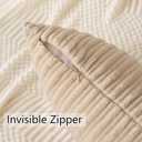 UGASA Velvet 18x18 Inch Soft Throw Pillow Covers Decorative Corduroy Striped Both Sides Solid Square Cushion Cases Boho Farmhouse for Couch Bedroom Sofa Home, Pack of 2, Beige