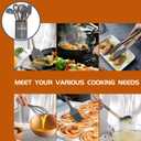 Silicone Cooking Utensil Set, Umite Chef Kitchen Utensils 15pcs Cooking Utensils Set Non-stick Silicone Rose Gold Handle Cooking Tools Whisk Kitchen Tools Set -Grey