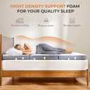Sweetnight Tri Folding Mattress Topper - 4-inch Foldable Mattress with a Collapsible and Washable Cover | Medium-Firm with Non-Slip Design | Suitable for RV Travel, Camping, Guest Twin