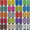 72 Pack Bulk Sunglasses Party Favors,18 Colors Neon Party Sunglasses in bulk for Adults and Kids,80's Style Sun Glasses for Summer Pool,Beach,Classroom Prize,Birthday Goody Bag,Goodie Bag Fillers
