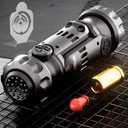 Metal Tungsten Steel Fidget Toy Gun Fidget Slider Fidget Gun Stress Relief Relax EDC Gyro Finger Toy Fidget Ring Fingertip Textured Spinner (Black)