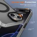 Magnetic for iPhone 15 Case, Compatible with MagSafe, Military Grade Drop Protection, Slim Matte Translucent Shockproof Anti-Fingerprint Phone Cover, Matte Black