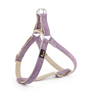 Plutus Pet Cotton Hemp Step in Dog Harness, Sustainable, Lightweight and Escape-Proof, Quick Fit Dog Harness for Puppy Small Medium and Large Dogs, Lavender, Size S