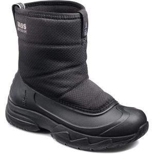 BASS OUTDOOR Women's Pull-on Boots Snow, Rain Or Cold Weather Hiking (11, Black)