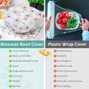 5-Size Reusable Beeswax Bowl Covers for Bread Proofing, Cotton Cloth Flexible Beeswax Wraps for Sourdough Bread Cover and Food Storage