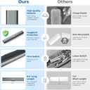 Aluminum Toothbrush Travel Case, Portable Travel Toothbrush Holder, Durable Manual Toothbrush Box Container for Traveling, Bathroom, Camping, Business Trip-Gray Blue (1 Pack)