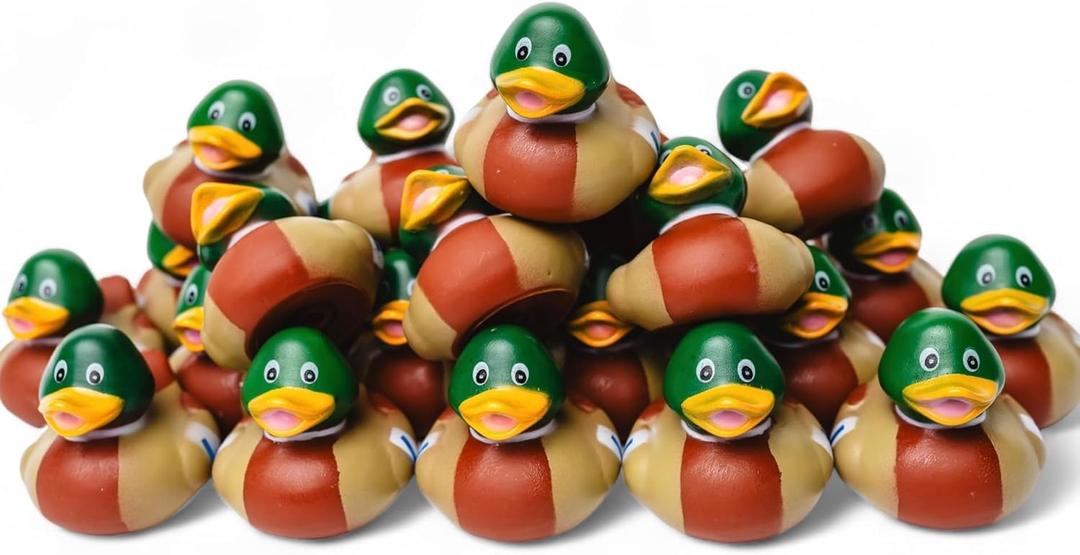 Mallard Rubber Duckies - Rubber Duck Bath Toys and Jeep Ducks (24 Pack)