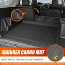 TTX LIGHTING Cargo Mat and Backrest Mats Compatible with Toyota 4Runner 2010-2024 Back Seat Protector Replacement for Toyota 4Runner 5 Seater Accessories (Not Fit Sliding Tray)