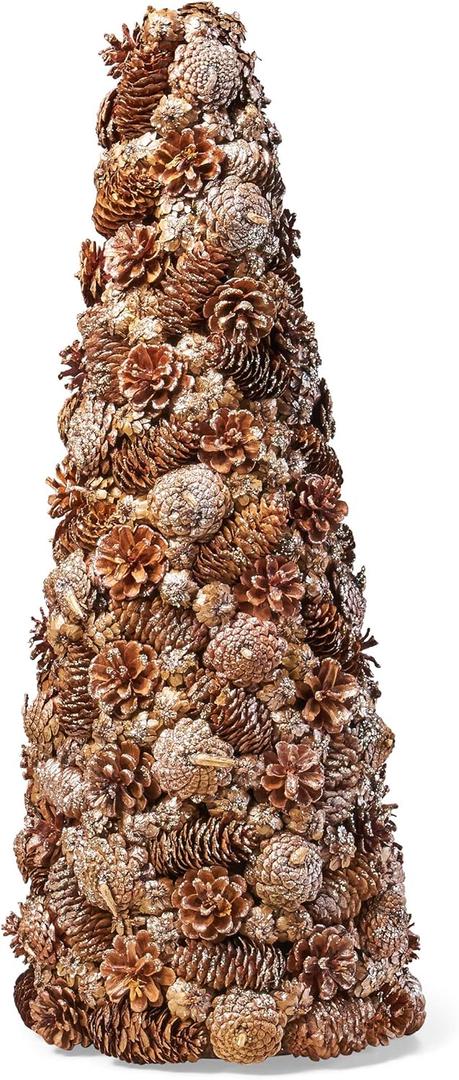 Christopher Knight Home Tabletop Christmas Tree, Champagne + Glitter