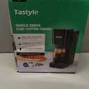 Tastyle Single Serve Coffee Maker for K Cup and Ground Coffee | Brew up to 16 Oz, Fits 7.3'' Travel Mug | Hot, Bold & Over Ice | Compact for Office, RV& Hotel, Classic Black (3.0 Version)