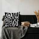 Black and White Striped Pillow Covers 22x22 Black and White Accent Abstract Pillow Covers for Couch Bedroom