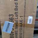 Queen Loft Bed with Desk, Metal High Loft Bed Frame with USB Charging Port, LED Lights & Anti-Tipping Anchor, Sturdy & Noise-Free Bunk Bed for Kids, Teens, Adults, Dorm (Black, Queen)