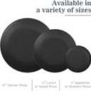 Wheat Straw Dinnerware Sets 40 PCS- Unbreakable Dishes Set for 8, Dishwasher and Microwave Safe Plates and Bowls Sets, Reusable Plastic Plates, Bowls, Drinking Cups for Camping, Party - Black