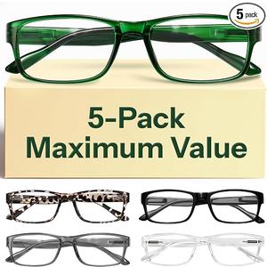 Gaoye 1.5 Professional Reading Glasses for All Day - Computer Readers with Blue Light Protection - Value Pack
