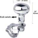 AISI 316 Stainless Steel Boat Steering Wheel Knob Marine Sport Maneuvering Konb Steering Spinner Knob Wheel Suicide Knob Swivel