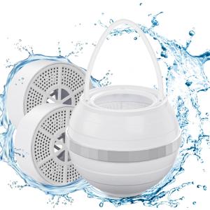Bath Filter for Tub, Bath Water Filter with 2 Filters - 10 Stages Shower Water Filter, BPA-Free Removes Hundreds of Contaminants for Softer, 2,500 Gallons of Filtration (Bright white)