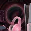 syndesmos CM7002 Gaming Headset for PS5, PS4, PC, Mac, Switch, Xbox Series, Surround Sound RGB Gaming Headphones with Noise Canceling Microphone, 50MM Dynamic Drivers, 3.5MM Audio Jack, Light Pink