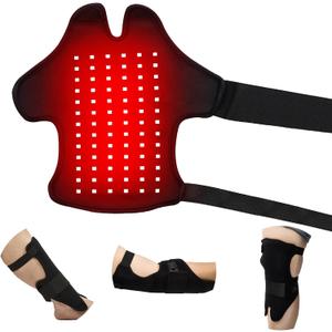 Wearable Red Light Therapy Wrap for Body Pain Relief - 3-in-1 660nm Red & 850nm Near-Infrared LED Pad with Heat for Muscle Repair, Feet, Knee, Ankle, Foot, Hands, & More Body Areas