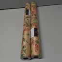 2 x LaRibbons Kraft Christmas Wrapping Paper Mini Roll, Holly Leaves and Red Berries Pattern, for Classic Christmas, Winter Holiday Gift Wrapping, 17" x 33' (46.7 sq. ft)