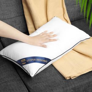 Utopia Bedding Throw Pillows Insert (Set of 2, White), 35 x 20 Inches Decorative Indoor Pillows, Cushion Stuffer for Bed and Couch