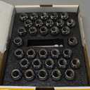 DYNOFIT 14mmx1.5 Wheel Lug Nuts, 32x Chrome M14x1.5 Lug Nut,Conical/Cone Bulge Seat, Closed End Long Extended XL Spline with 1 Socket Key Fits 8 Lug Aftermarket Wheels (32pcs, Silver)