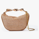 SKYK Straw Crossbody Bags for Women Summer Mini Satchel Handbags Top Handle Purse Woven Shoulder Bag