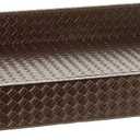 American Atelier Leather Serving Tray with Handles 14 by 19-Inch, Brown