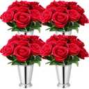 Roshtia 28 Pcs Derby Day Party Decorations Roses Centerpieces Mint Julep Cup for Horse Racing Party Red Rose Flowers Racehorse Themed Birthday Tabletop Supplies
